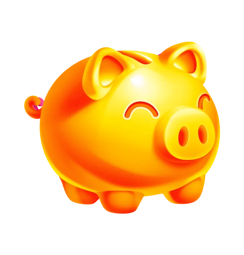 Golden Piggy Farm mobile action banner character
