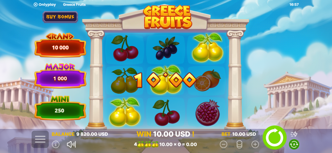 Greece fruits gameplay screenshot 1