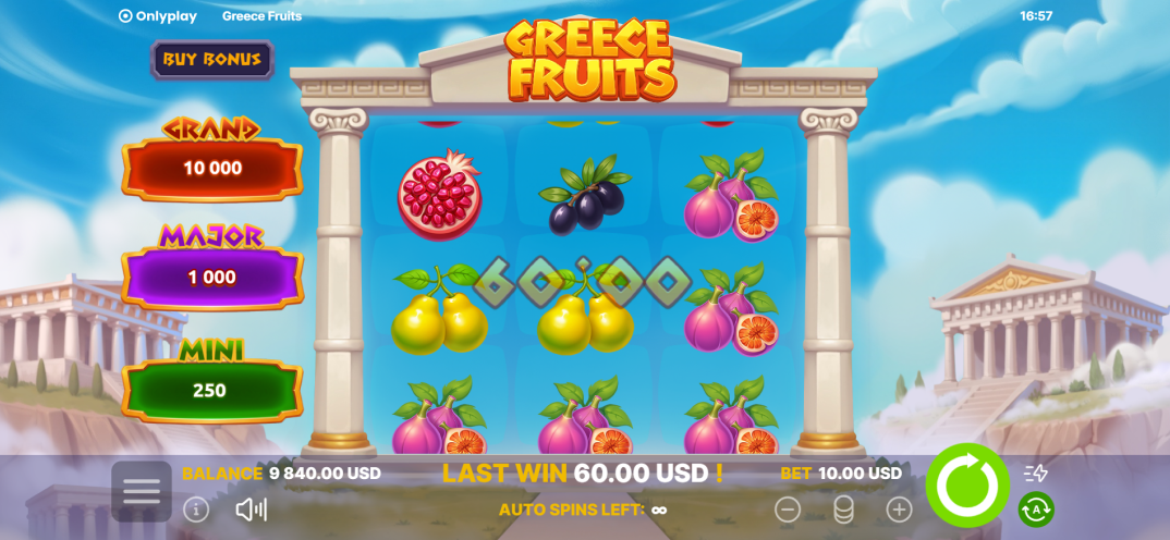 Greece fruits gameplay screenshot 2