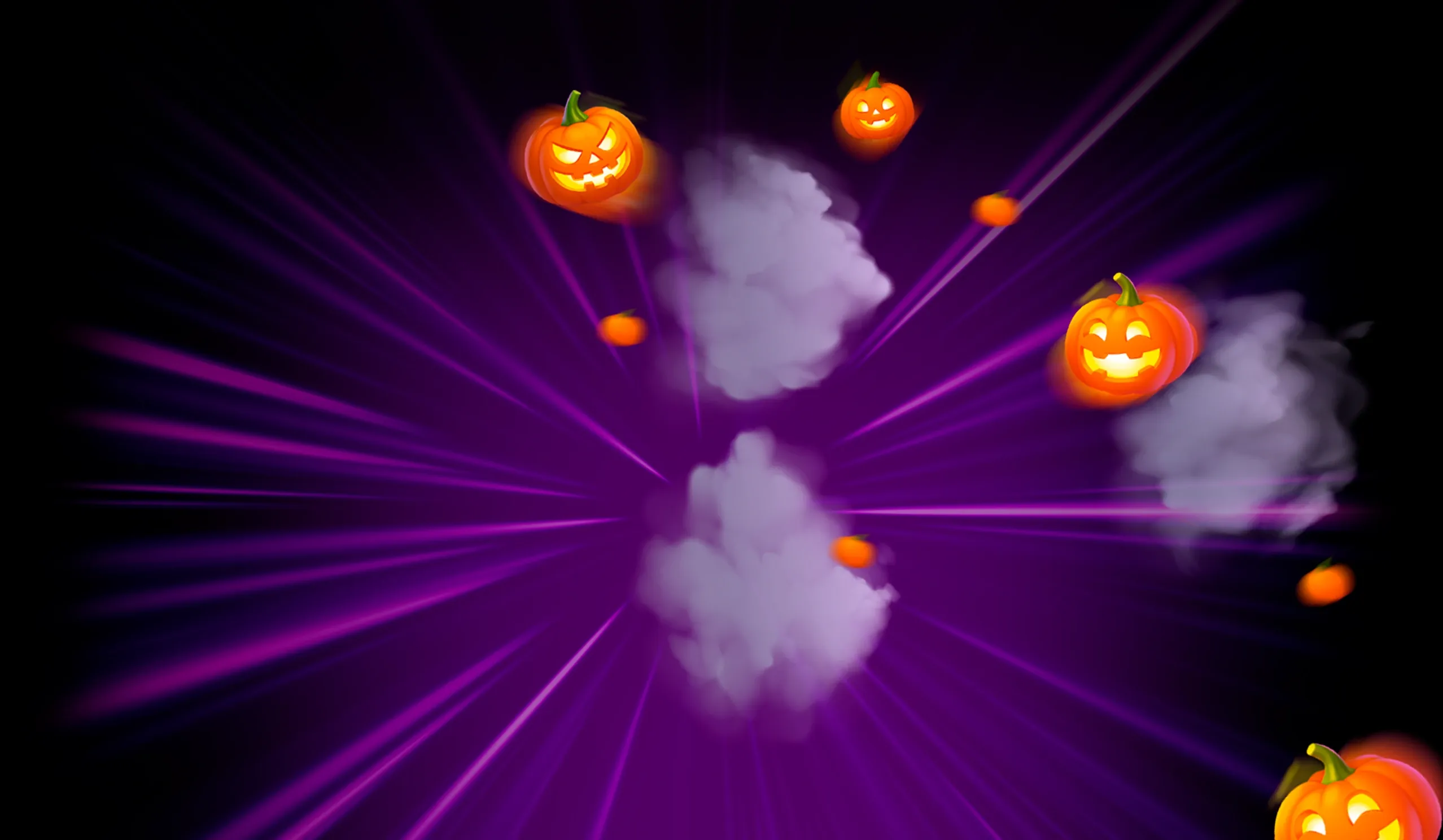 Halloween Train: Hold & Win desktop action banner background