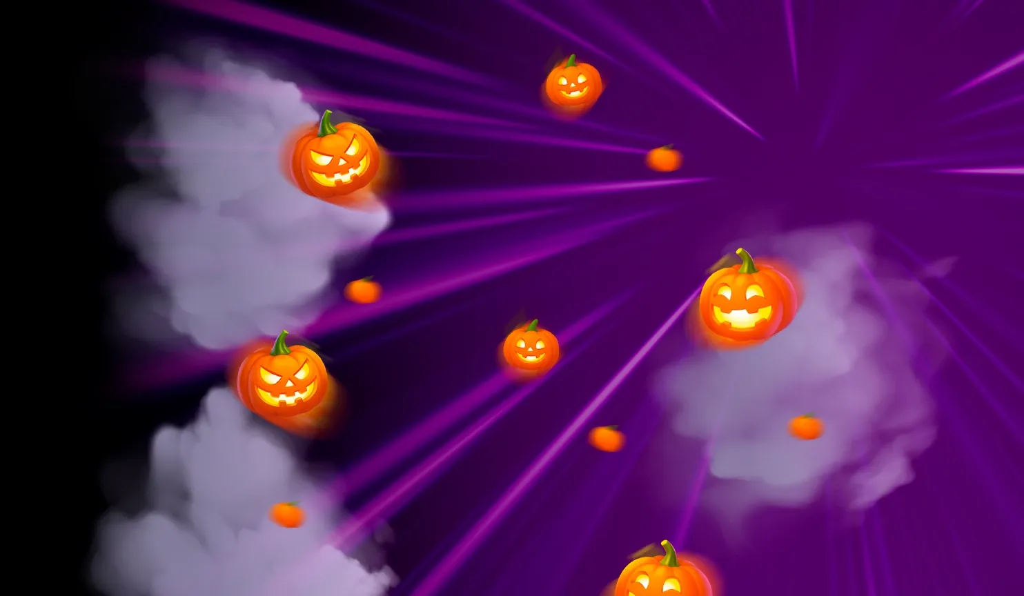Halloween Train: Hold & Win mobile action banner background