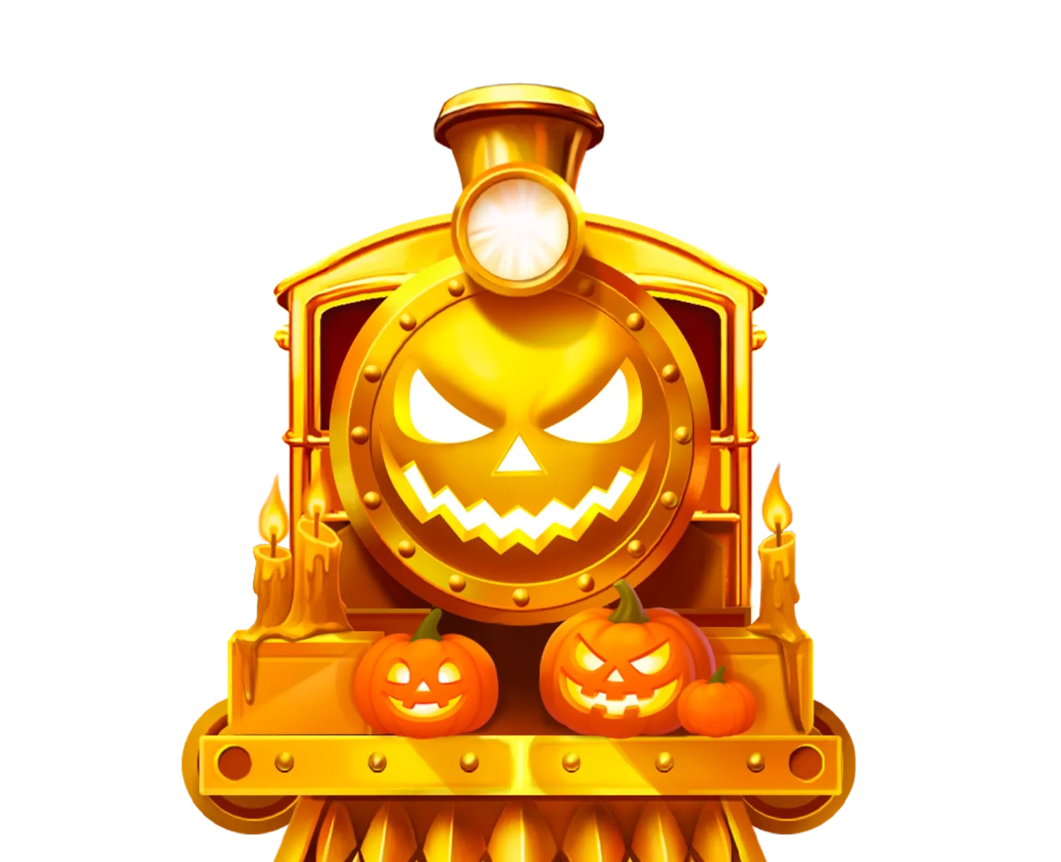 Halloween Train: Hold & Win tablet action banner character