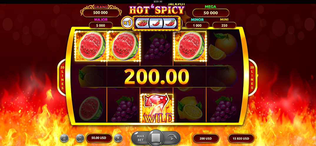 Hot and Spicy Jackpot gameplay screenshot 1