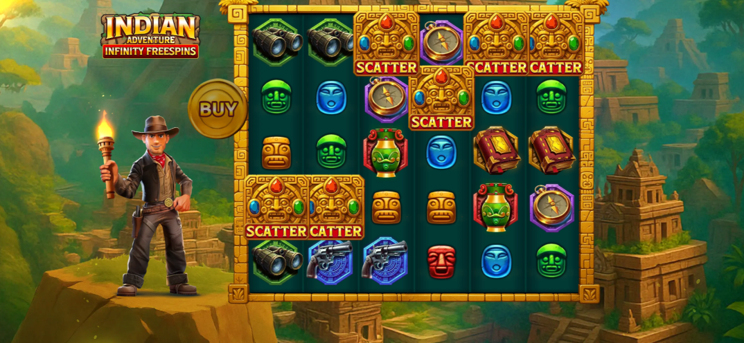 Indian Adventure: Infinity freespins gameplay screenshot 3