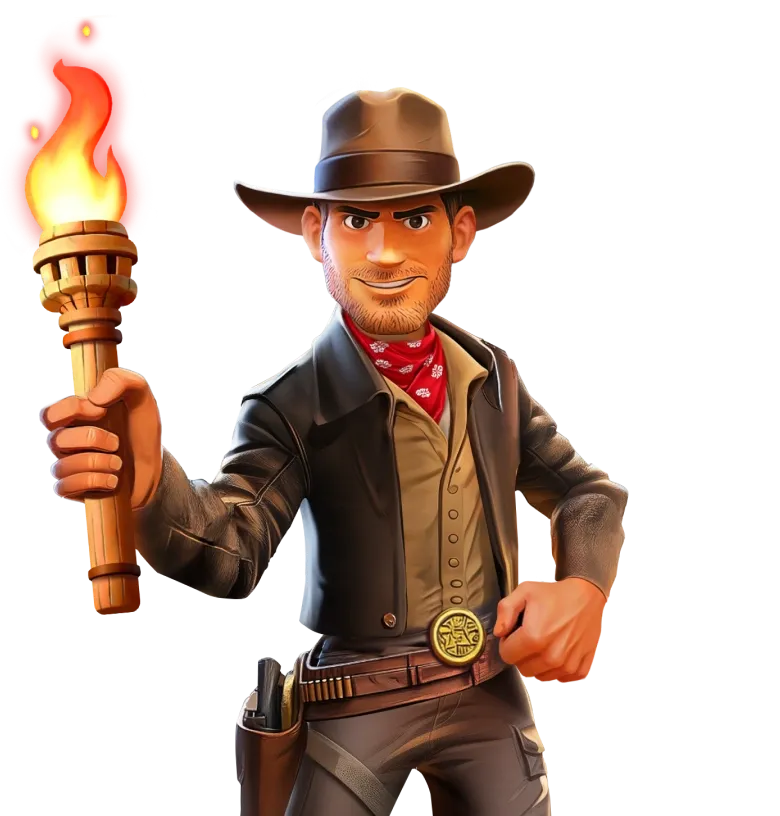 Indian Adventure: Infinity freespins mobile action banner character