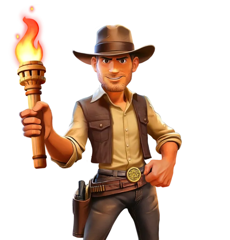 Indian Adventure mobile action banner character
