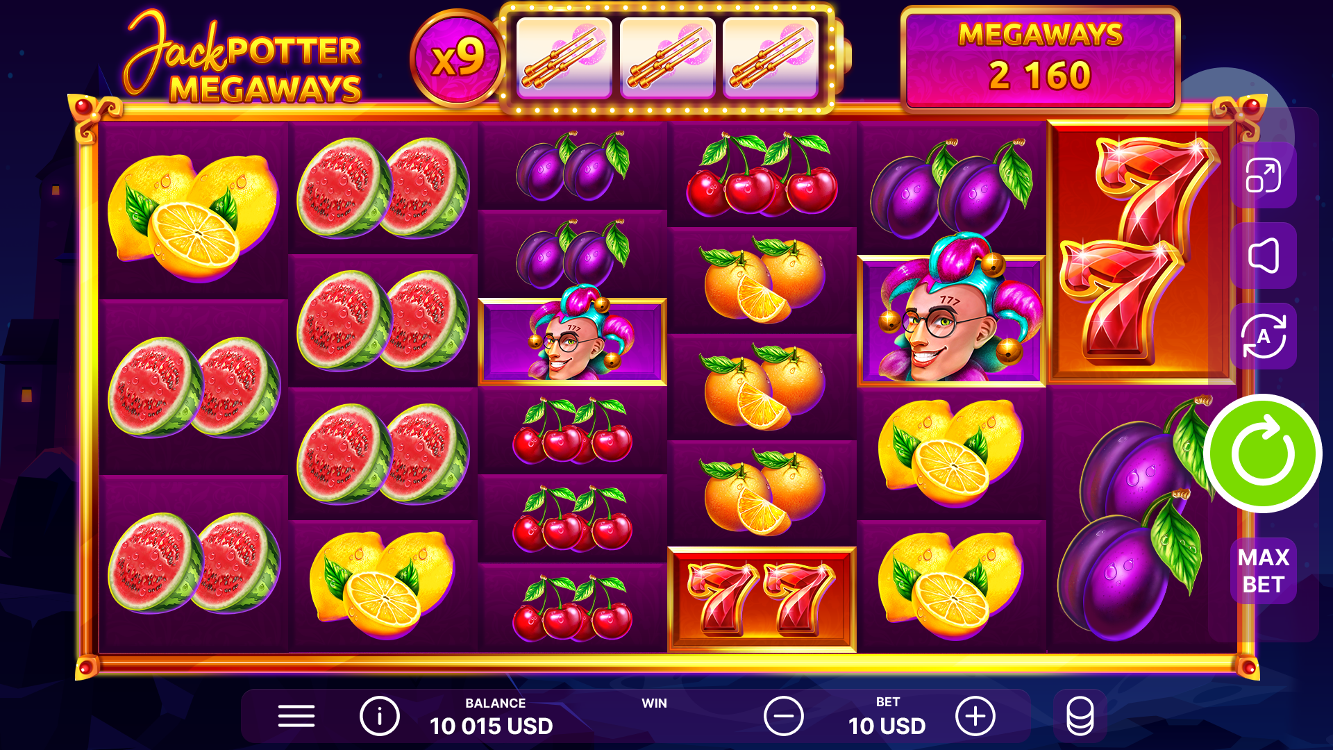 Jack Potter Megaways gameplay screenshot 1