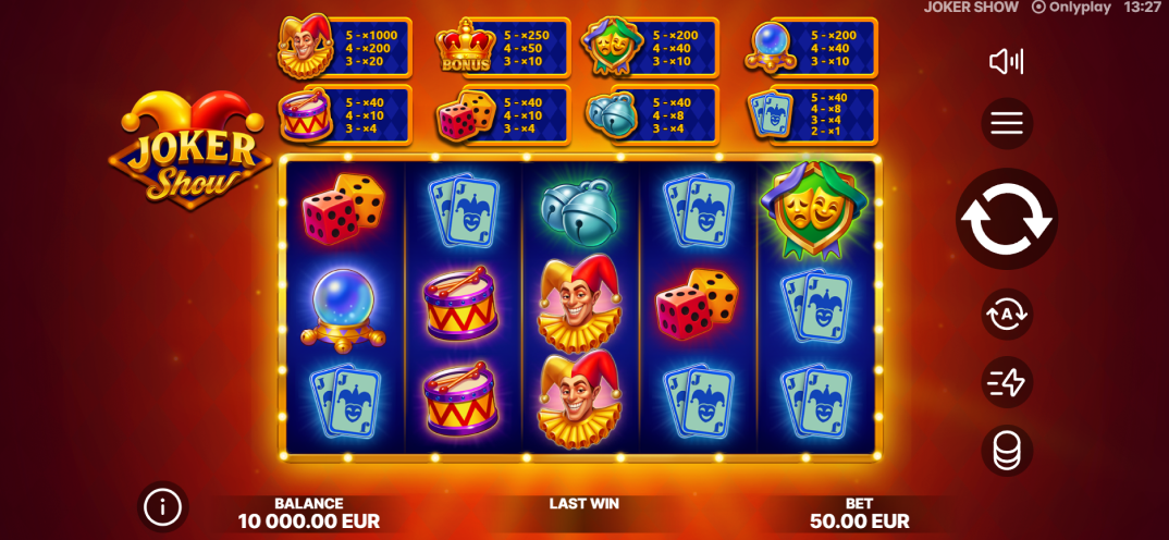 Joker Show gameplay screenshot 1