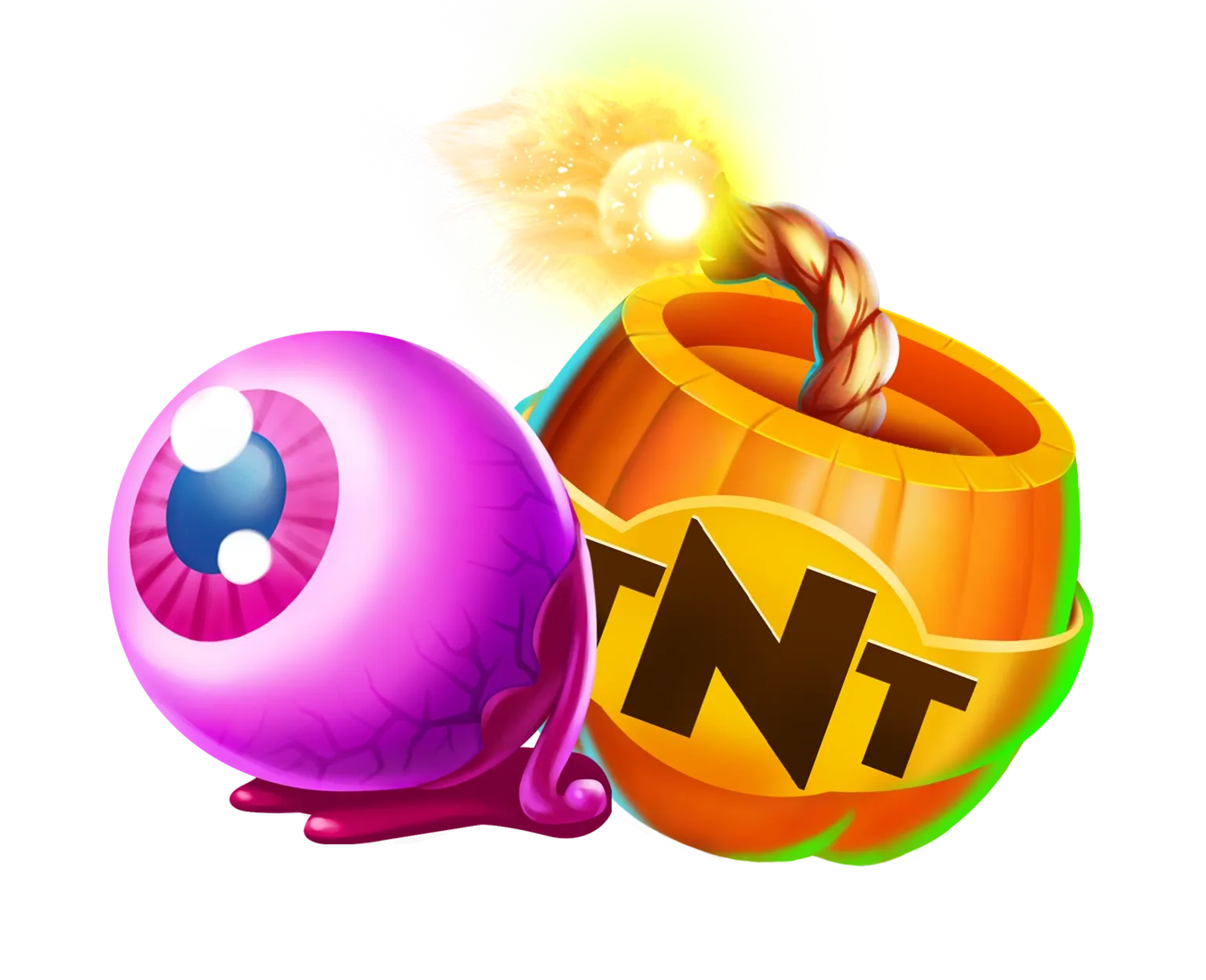 Juicy Crush Halloween tablet action banner character