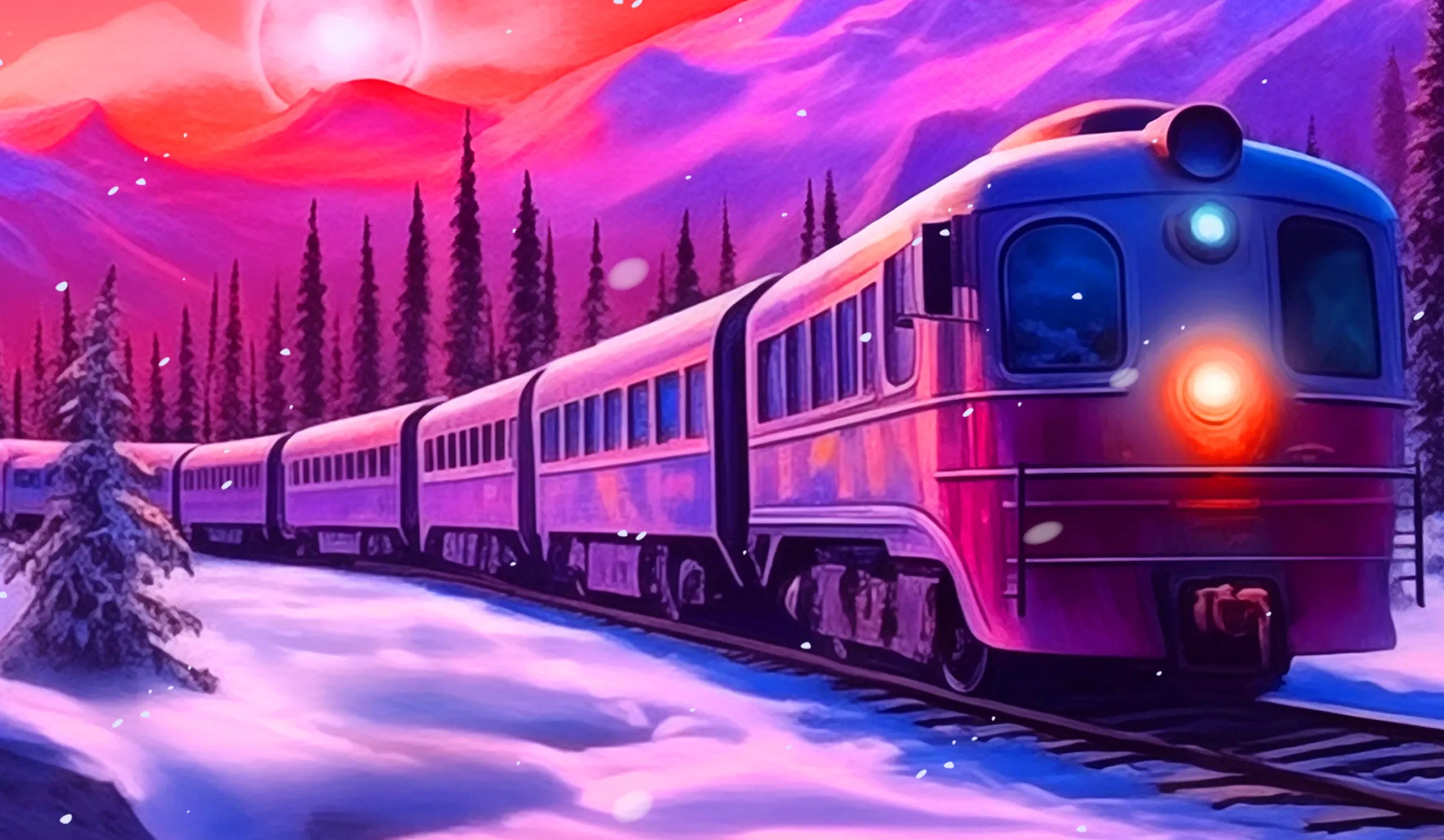 Laplandia Train desktop action banner background