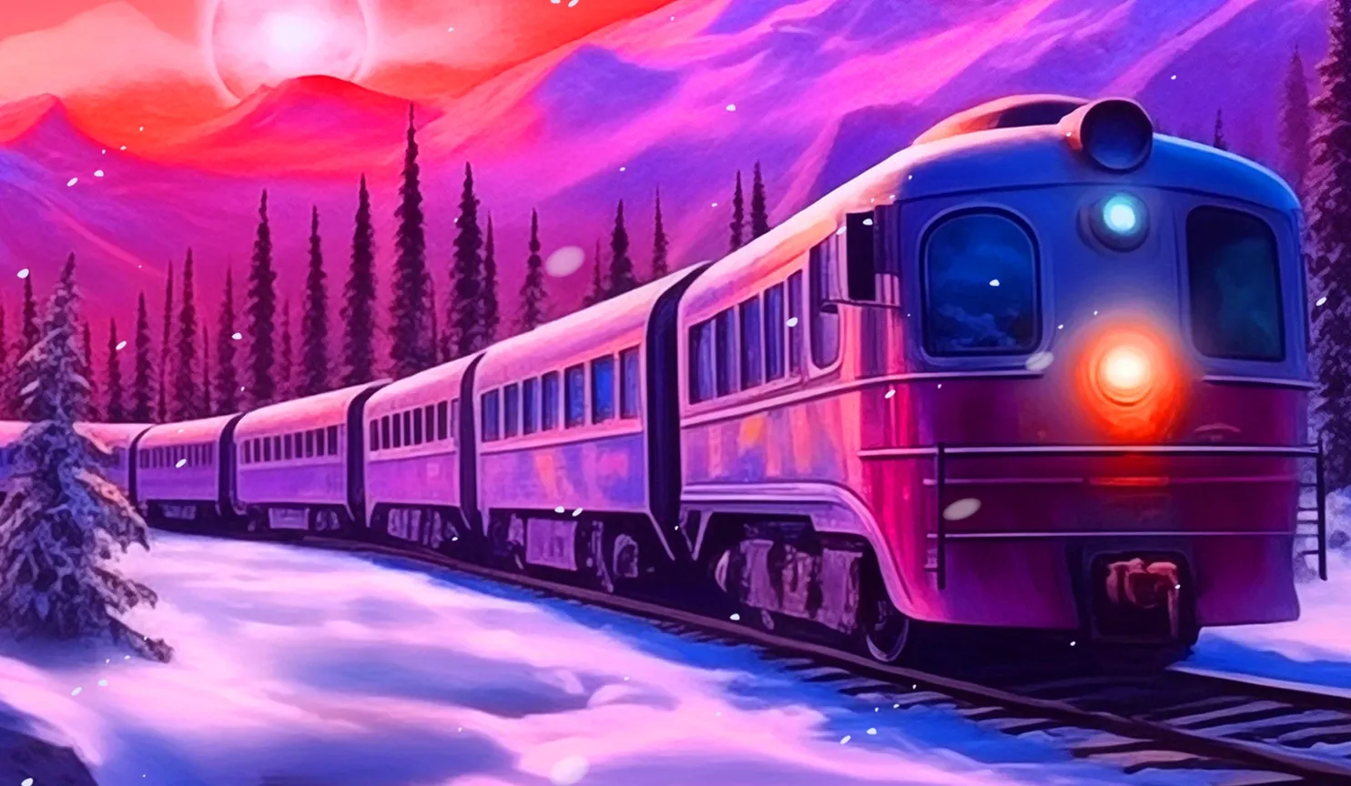 Laplandia Train mobile action banner background