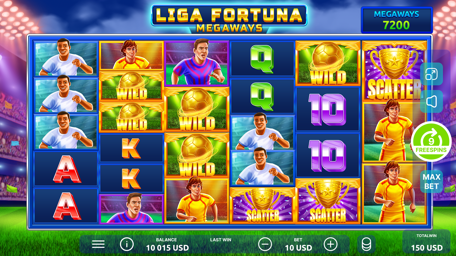 Liga Fortuna Megaways gameplay screenshot 2