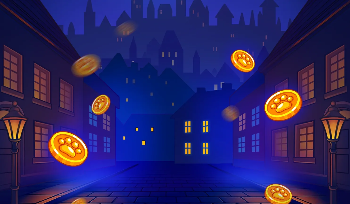 Lucky Ferret mobile action banner background
