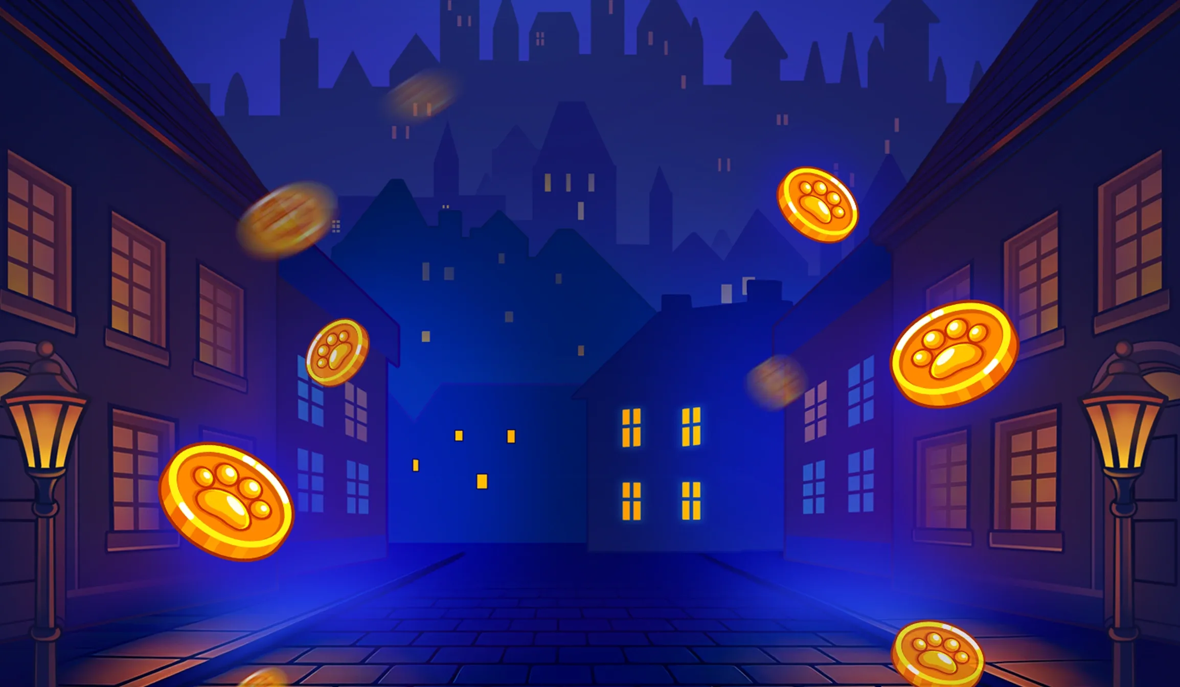 Lucky Ferret tablet action banner background