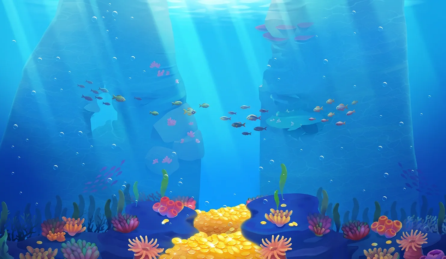 Lucky Ocean mobile action banner background