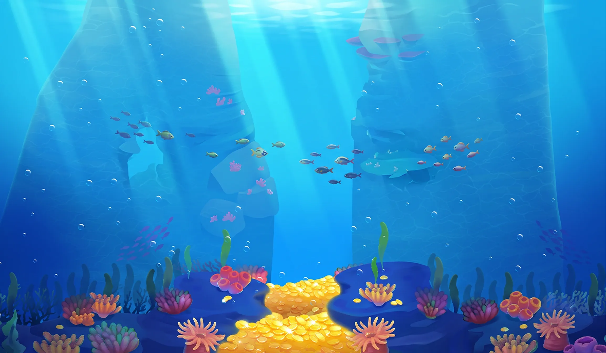 Lucky Ocean tablet action banner background