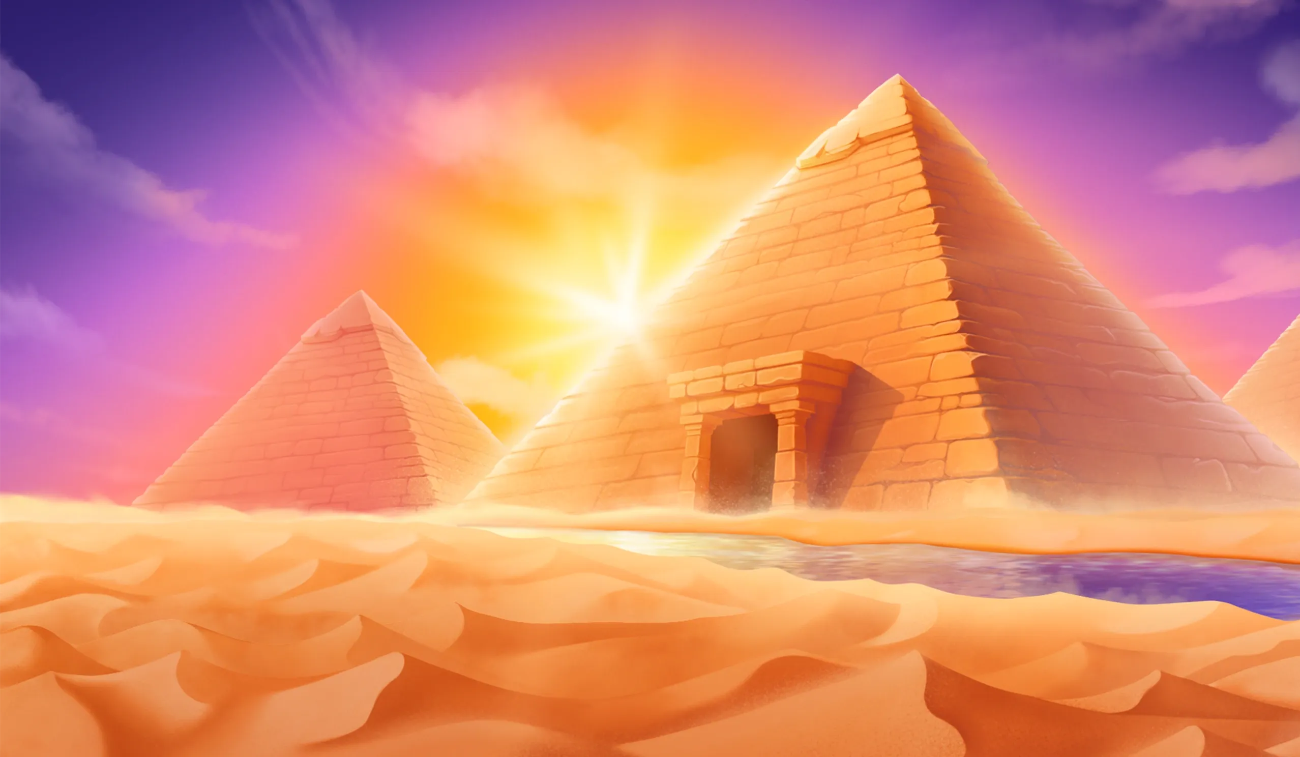 Mummy Сoins desktop action banner background