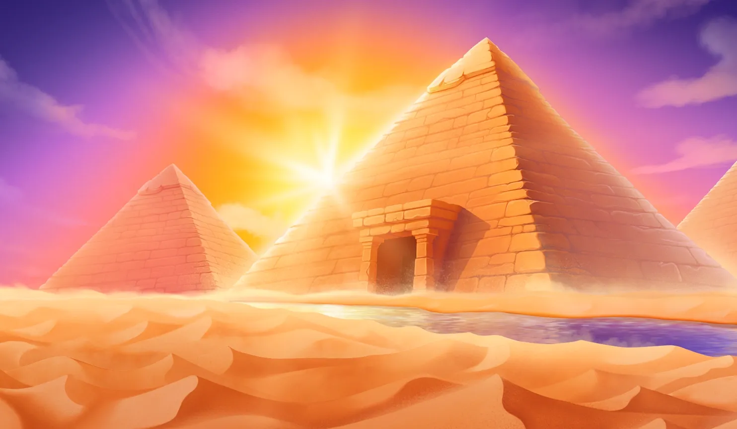 Mummy Сoins mobile action banner background