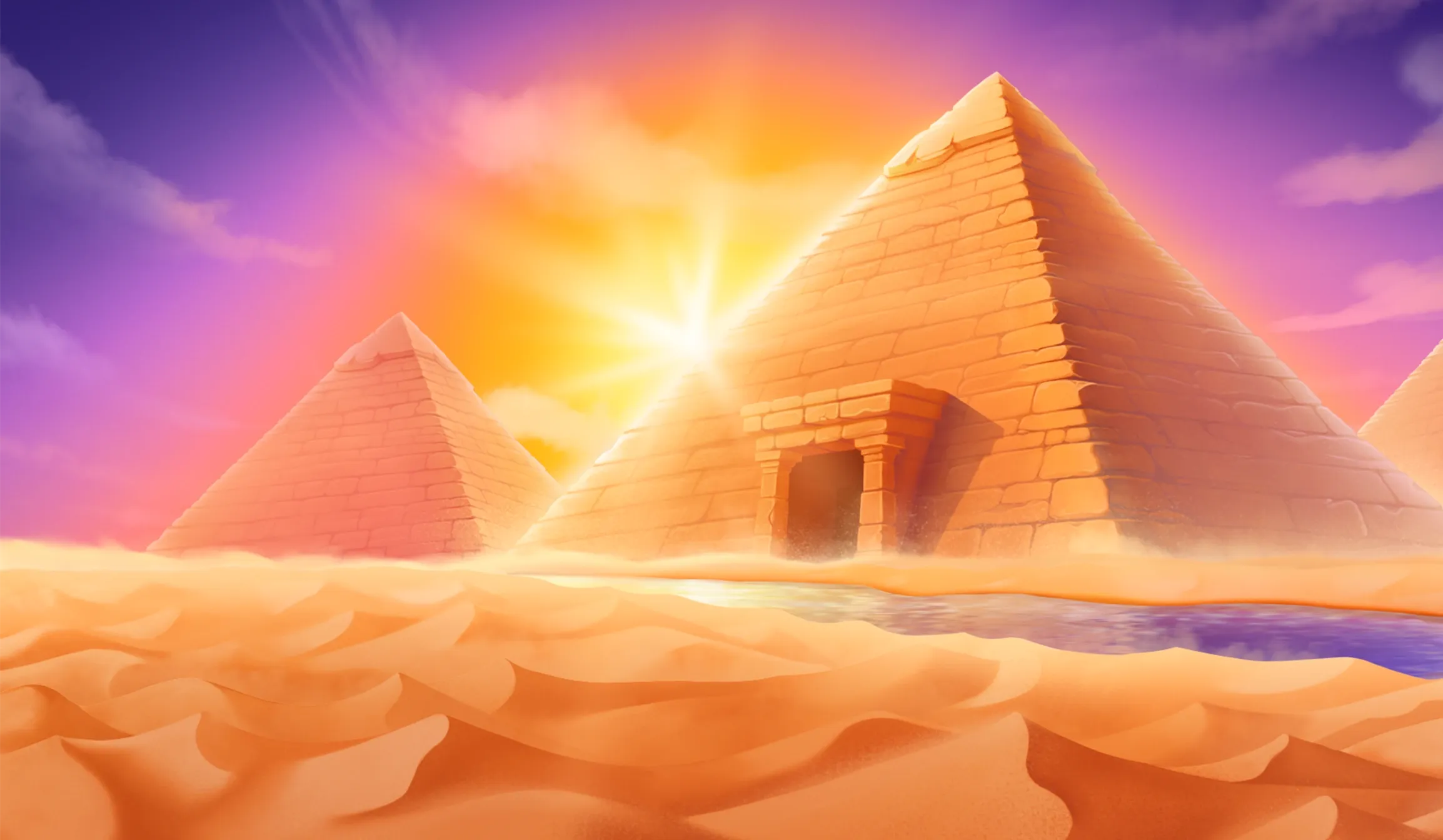 Mummy Сoins tablet action banner background