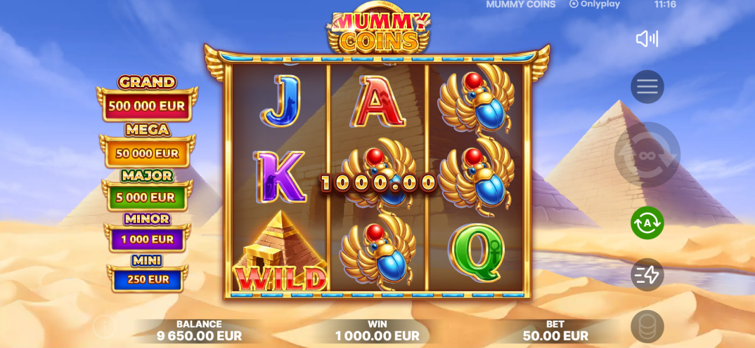 Mummy Сoins gameplay screenshot 1