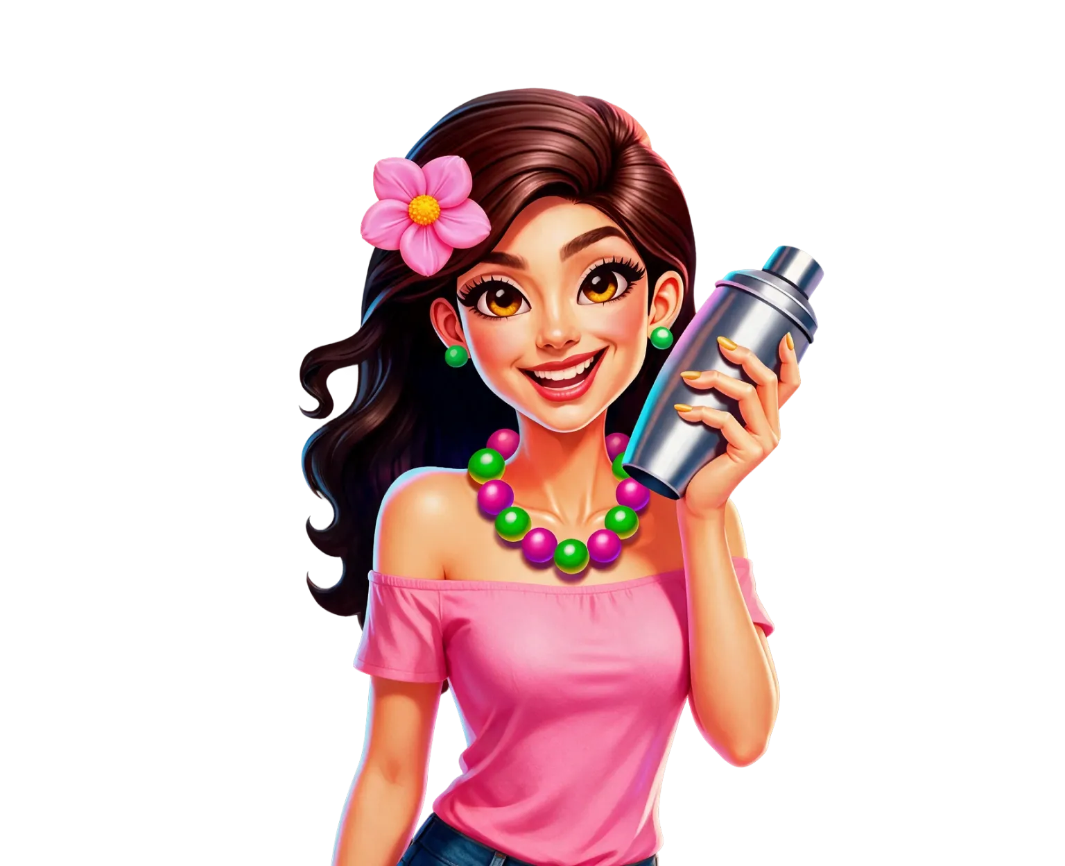 Party Juice tablet action banner character