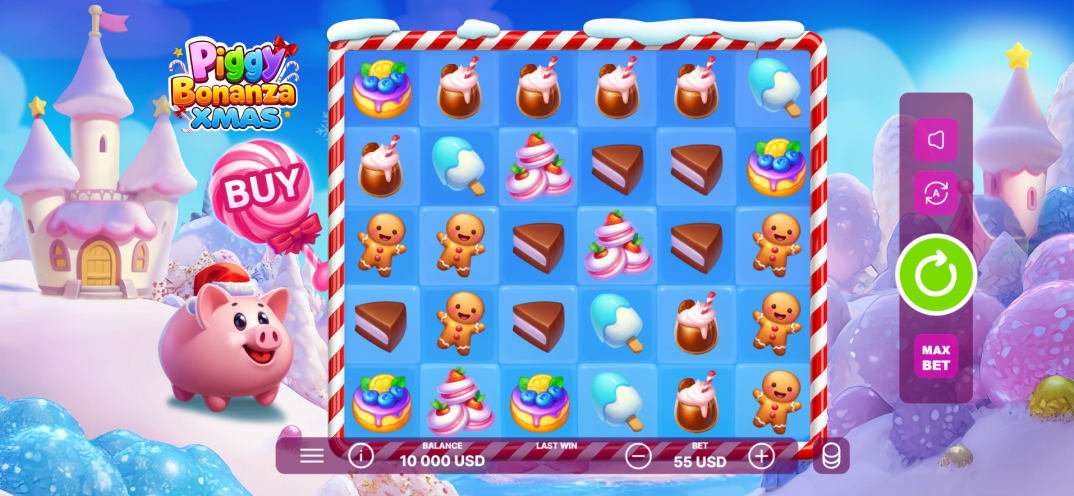 Piggy Bonanza Christmas gameplay screenshot 1