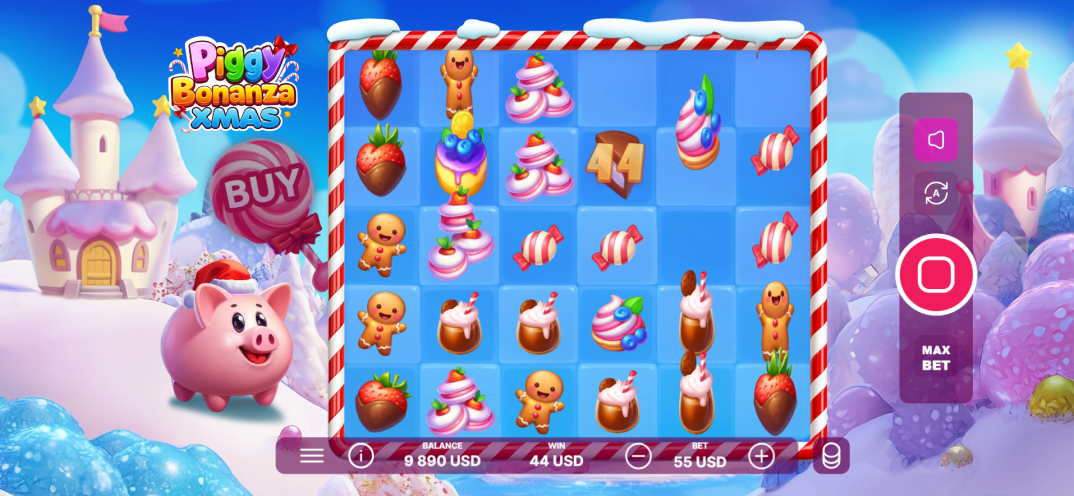 Piggy Bonanza Christmas gameplay screenshot 2