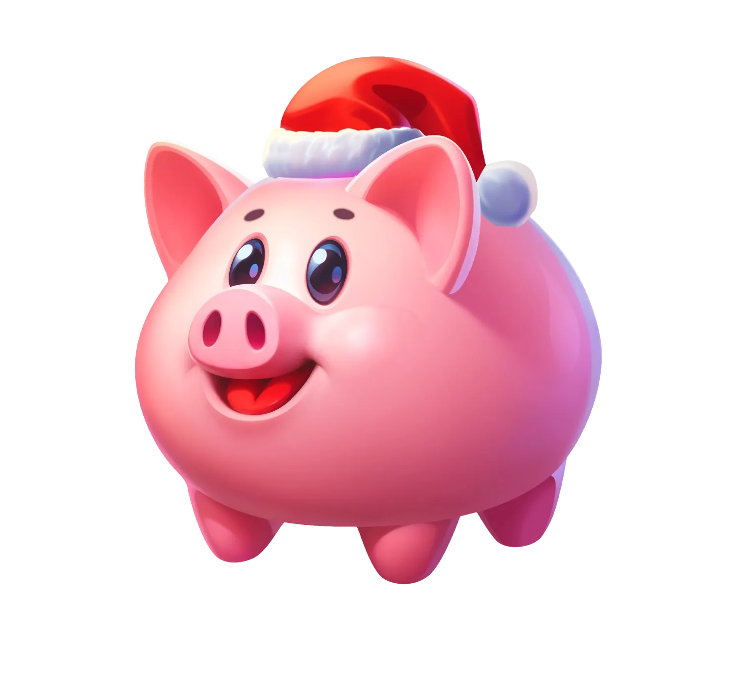 Piggy Bonanza Christmas desktop action banner character
