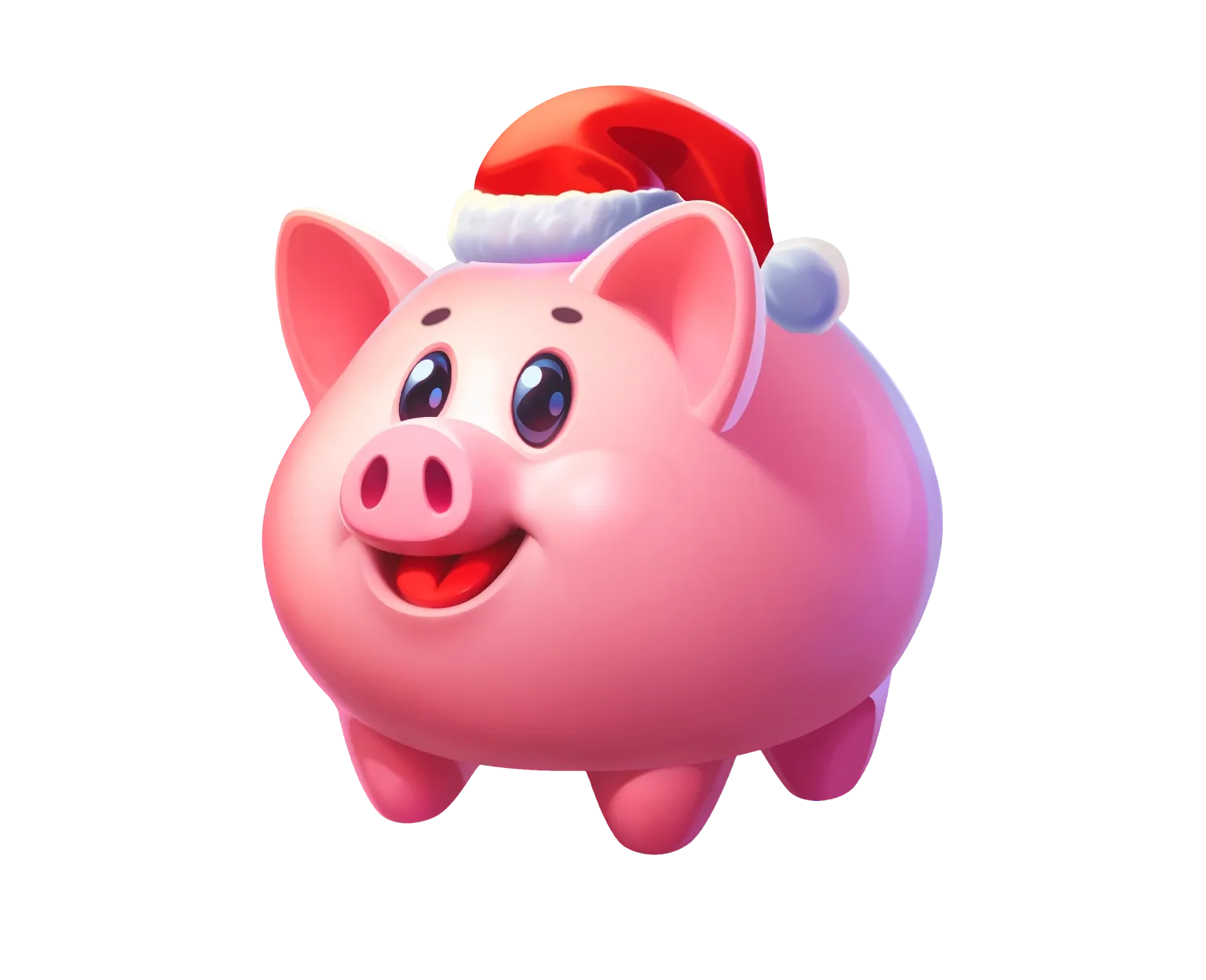 Piggy Bonanza Christmas tablet action banner character