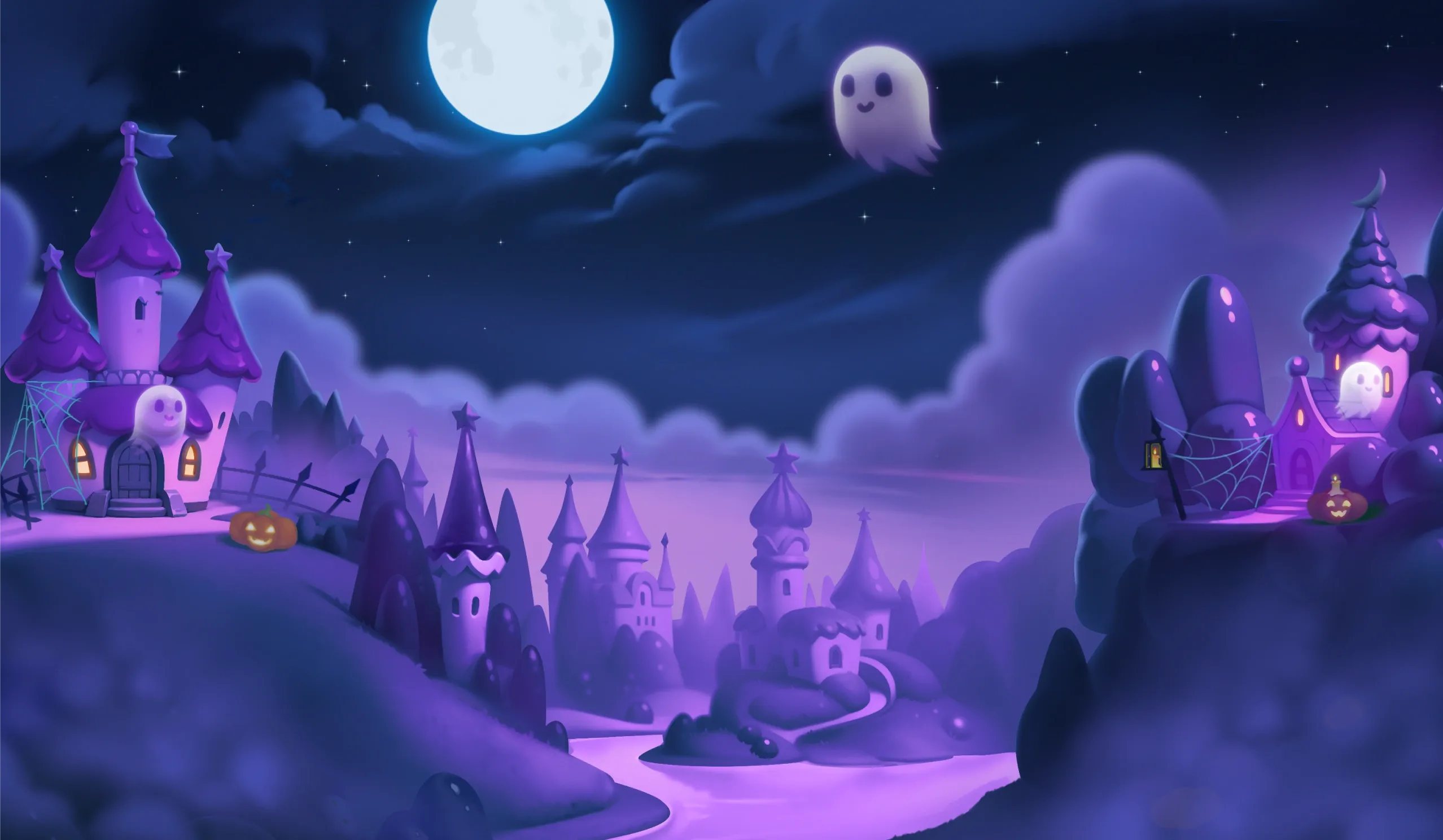 Piggy Bonanza Halloween desktop action banner background