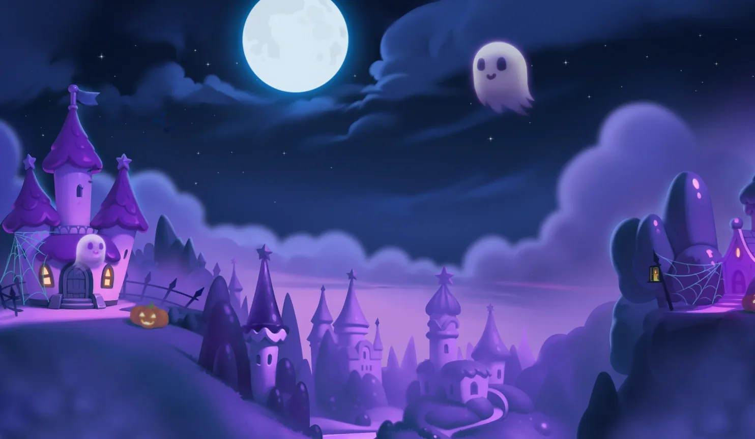 Piggy Bonanza Halloween mobile action banner background