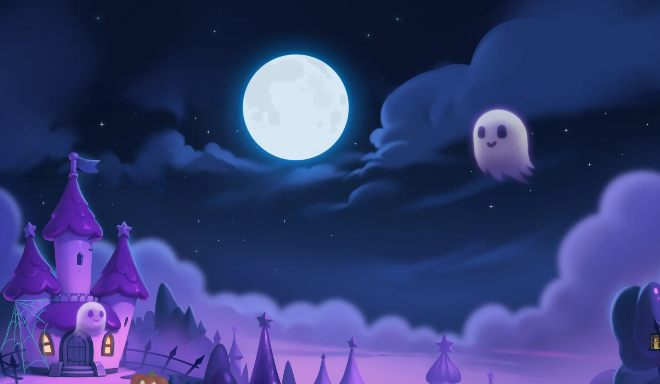Piggy Bonanza Halloween tablet action banner background