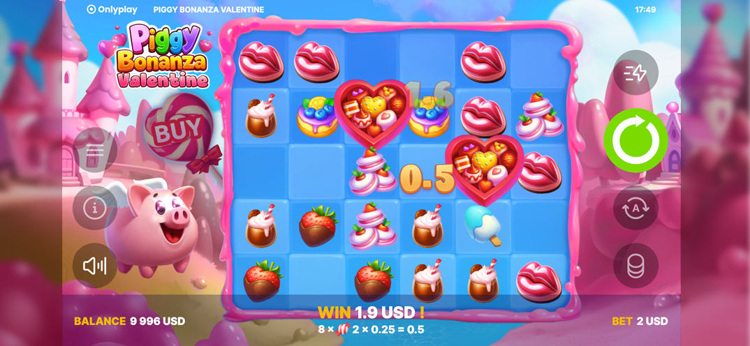 Piggy Bonanza Valentine gameplay screenshot 2