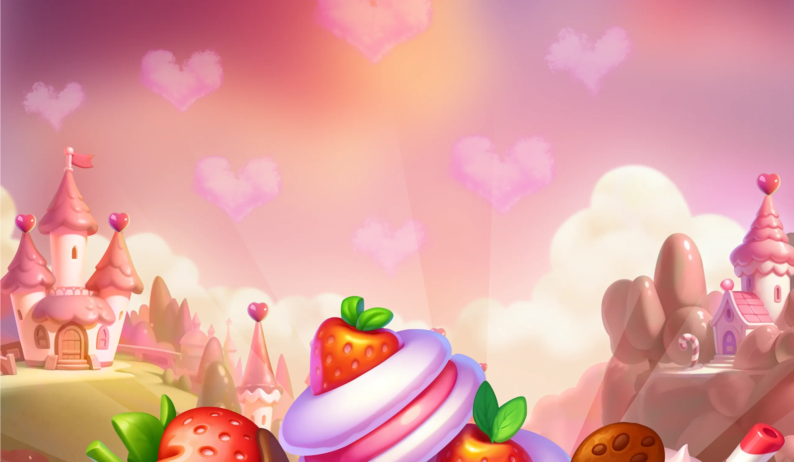 Piggy Bonanza Valentine desktop action banner background