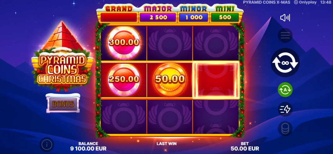 Pyramid Coins X-Mas gameplay screenshot 1