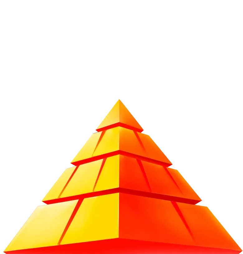 Pyramid Coins mobile action banner character