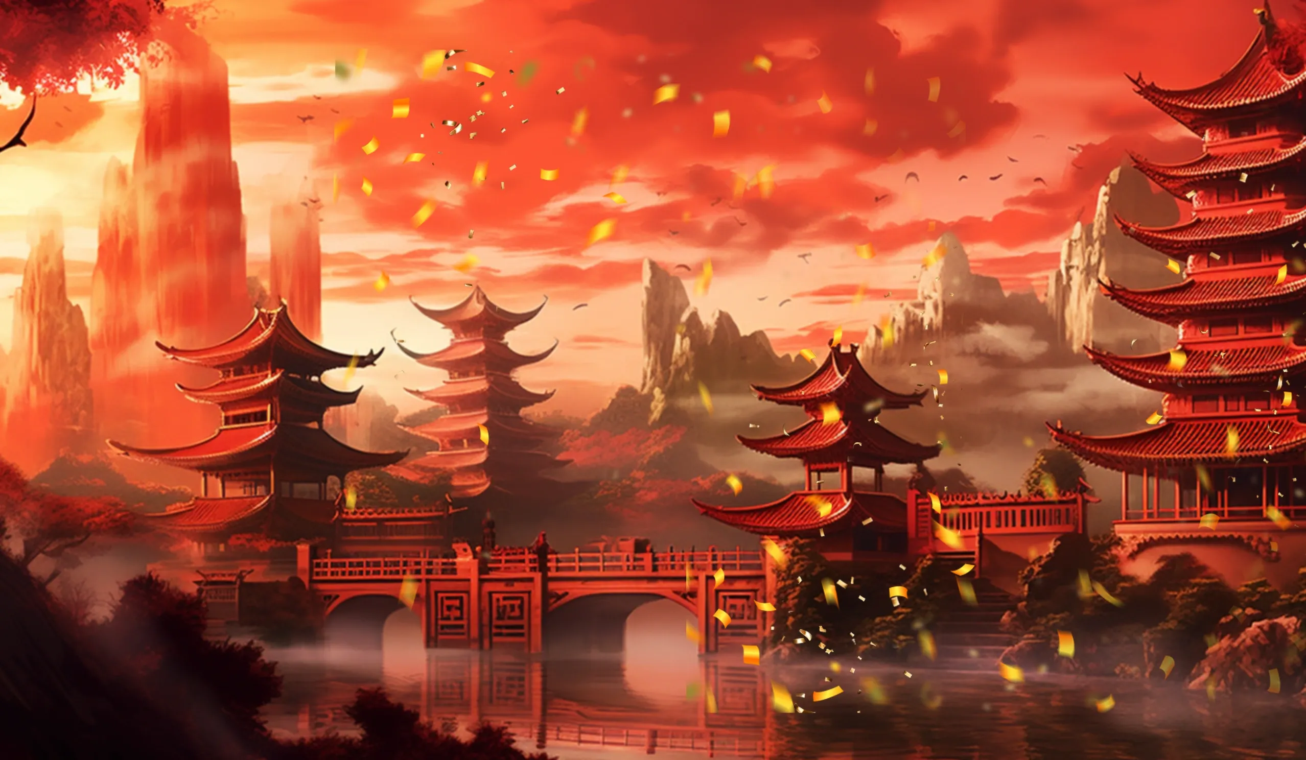 Red Dragon Ways desktop action banner background