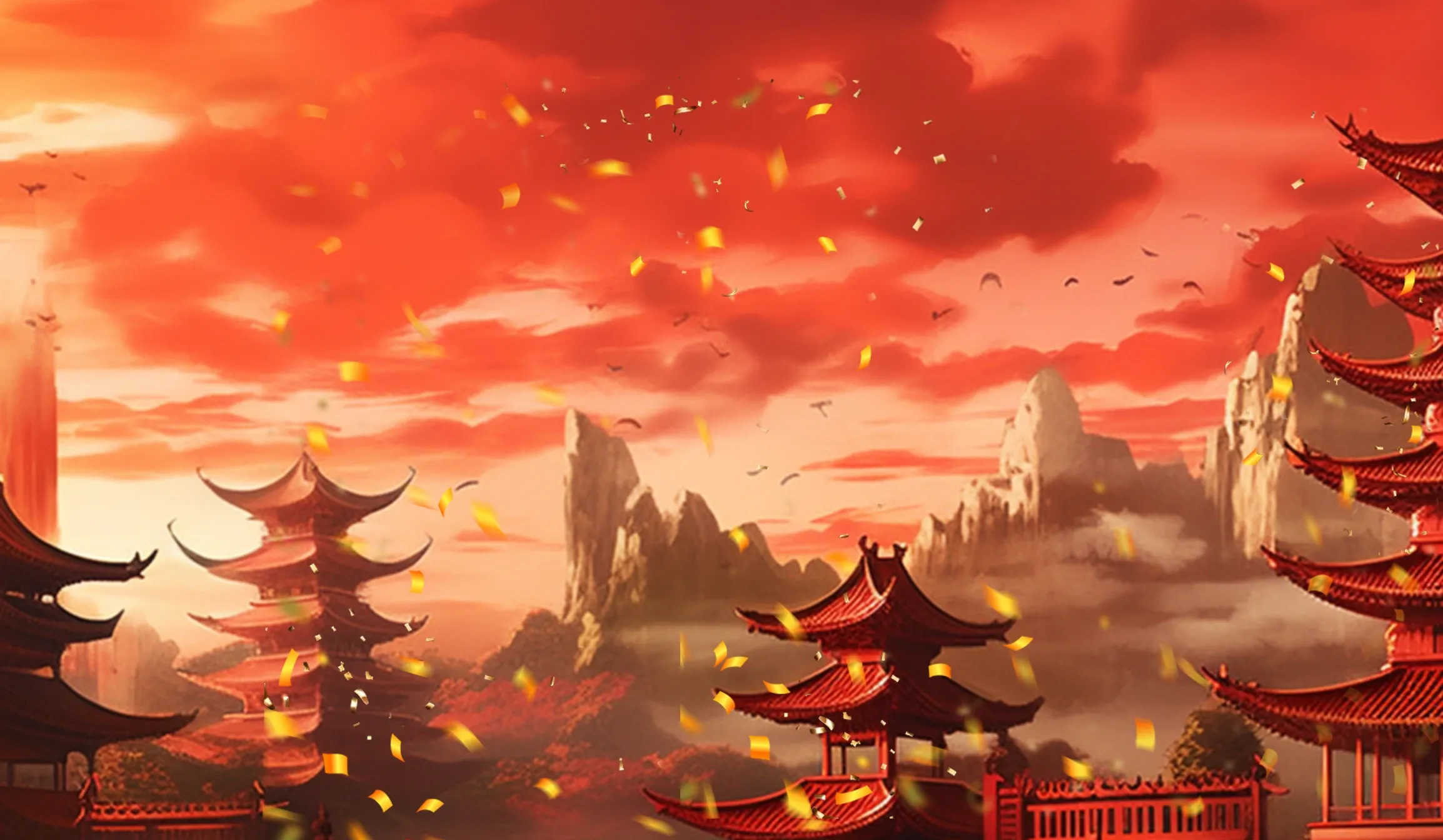 Red Dragon Ways tablet action banner background