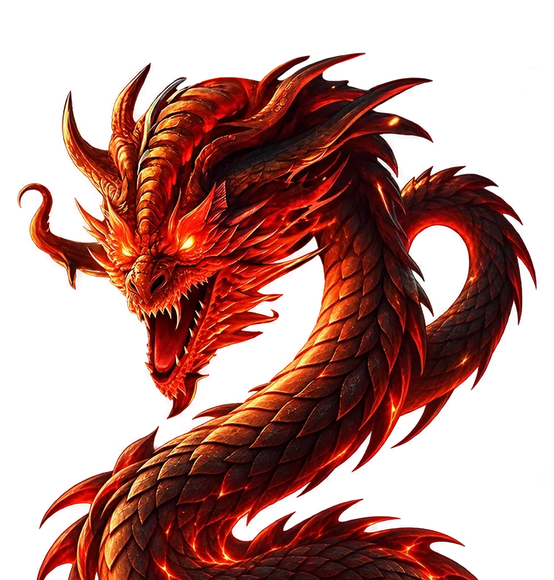 Red Dragon Ways mobile action banner character
