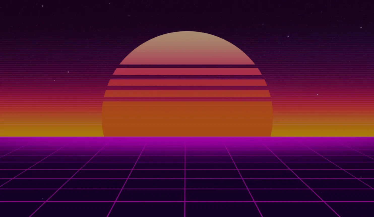 Retro Party mobile action banner background
