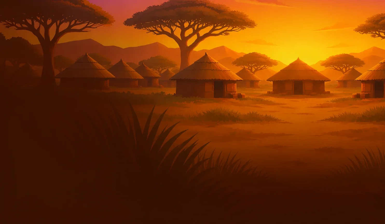 Royal Africa mobile action banner background