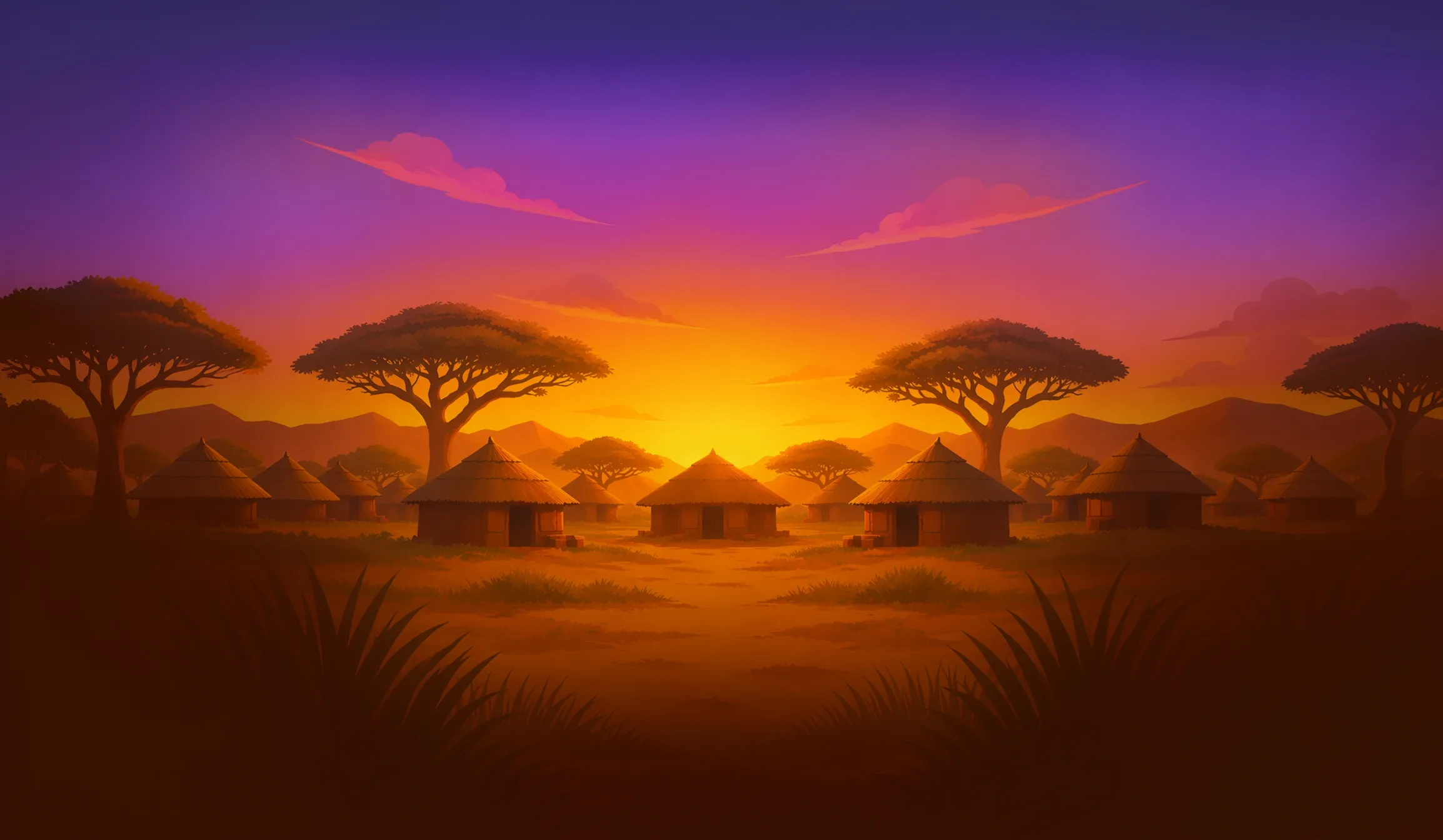Royal Africa tablet action banner background
