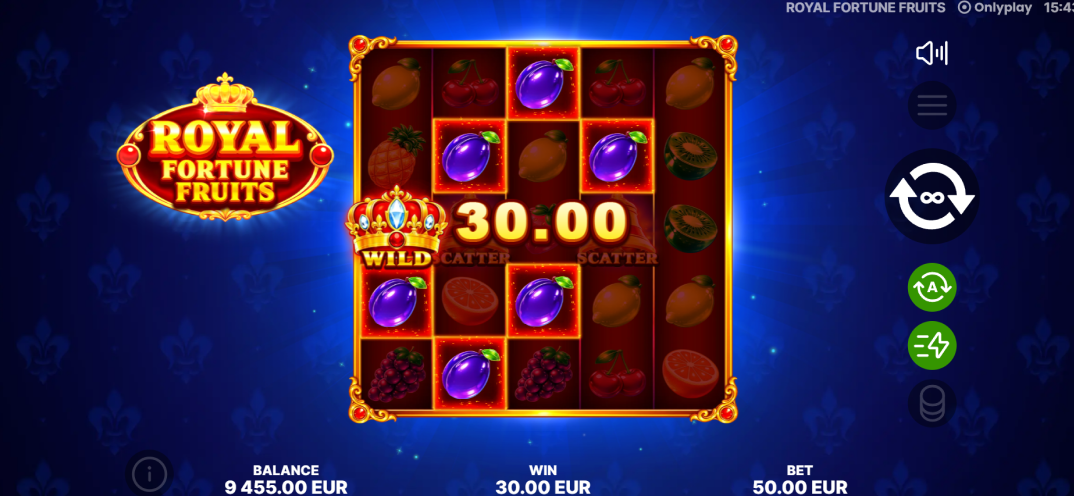 Royal Fortune Fruits gameplay screenshot 1