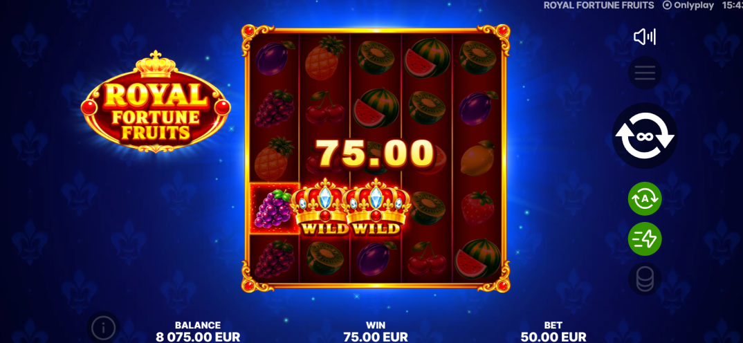 Royal Fortune Fruits gameplay screenshot 2
