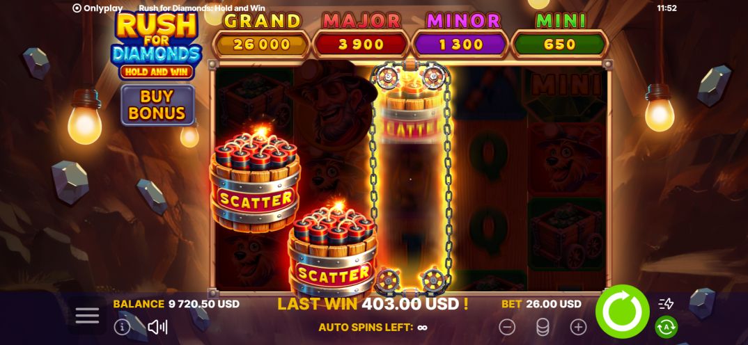 Rush for Diamonds: Hold and Win gameplay screenshot 5