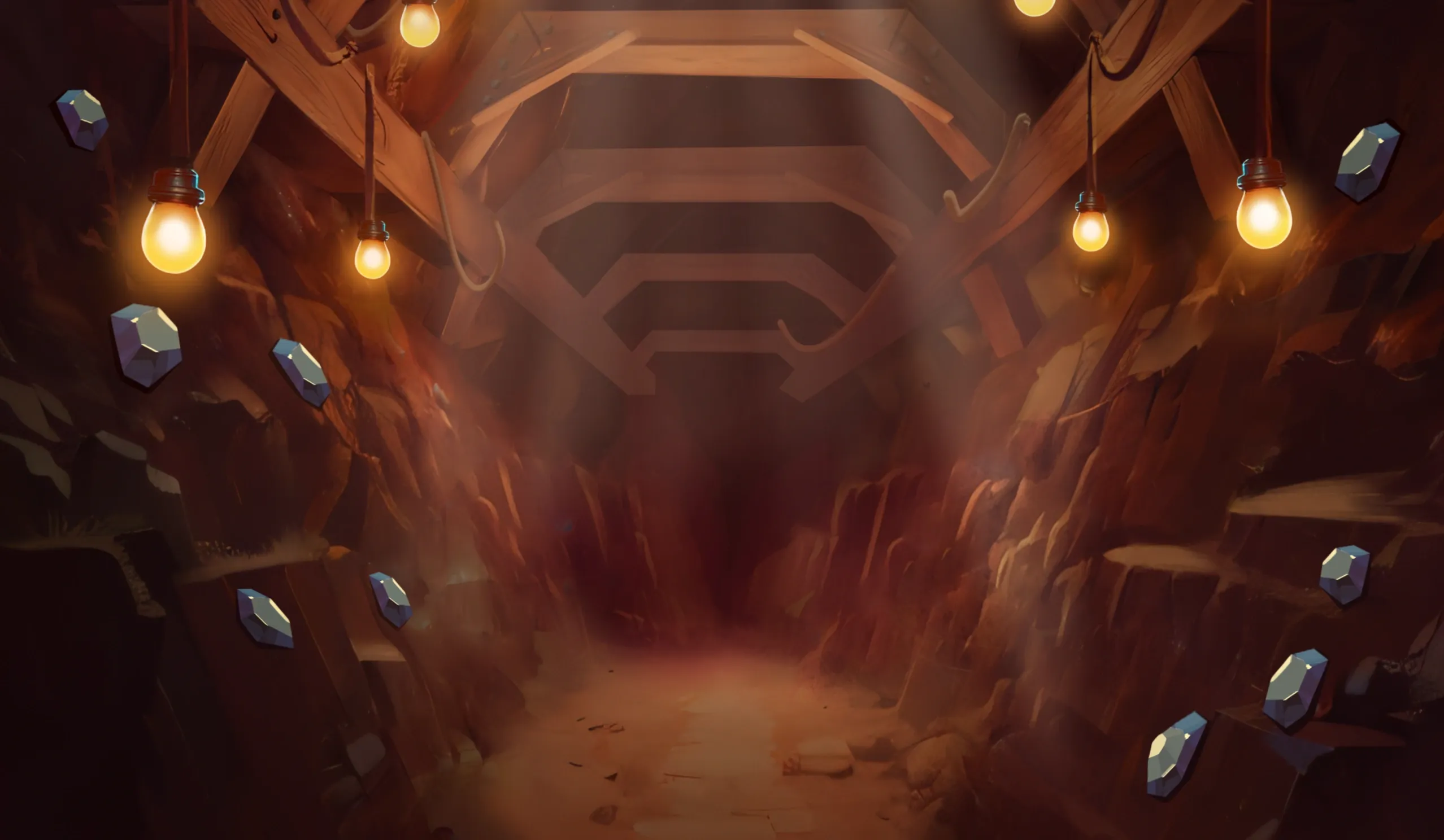 Rush for Diamonds: Hold and Win desktop action banner background