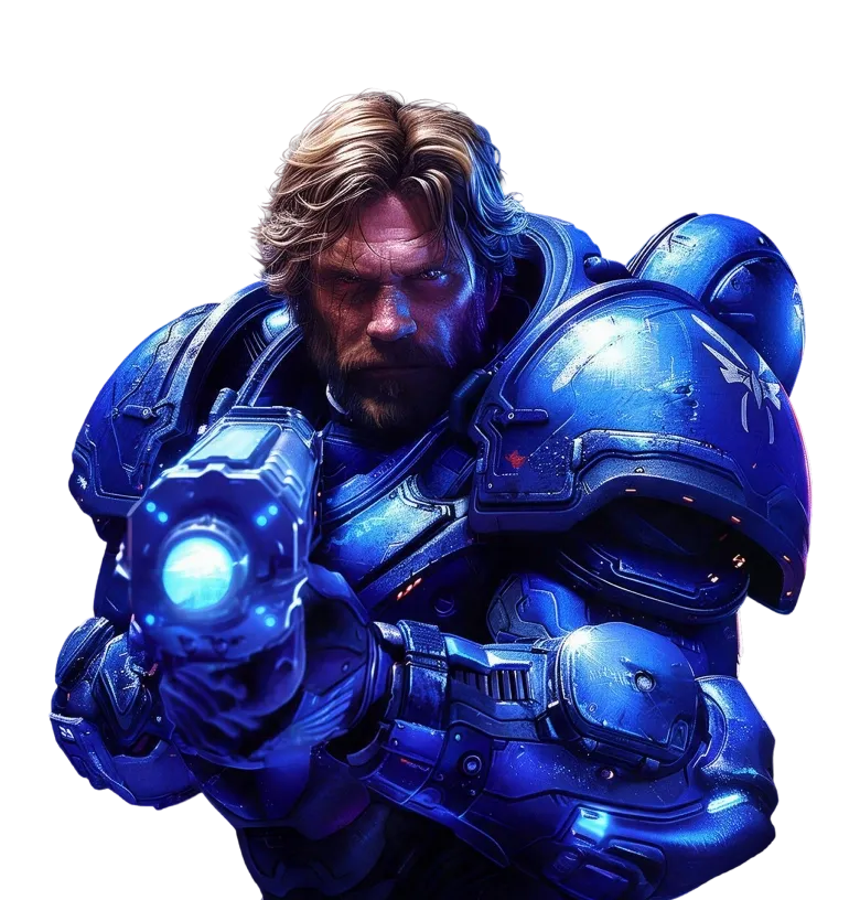 Space Horror mobile action banner character