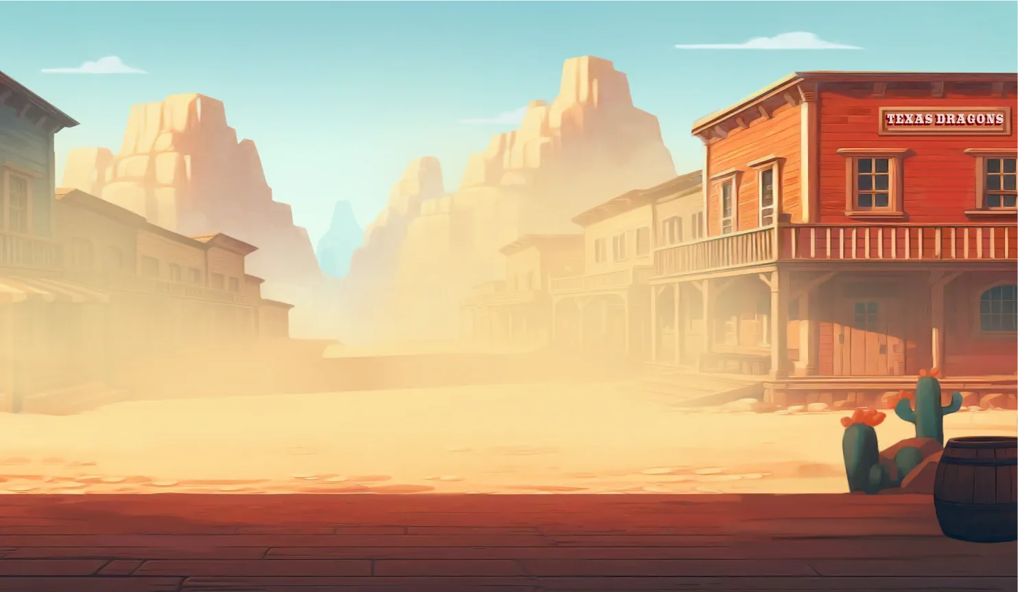 Texas Dragons mobile action banner background