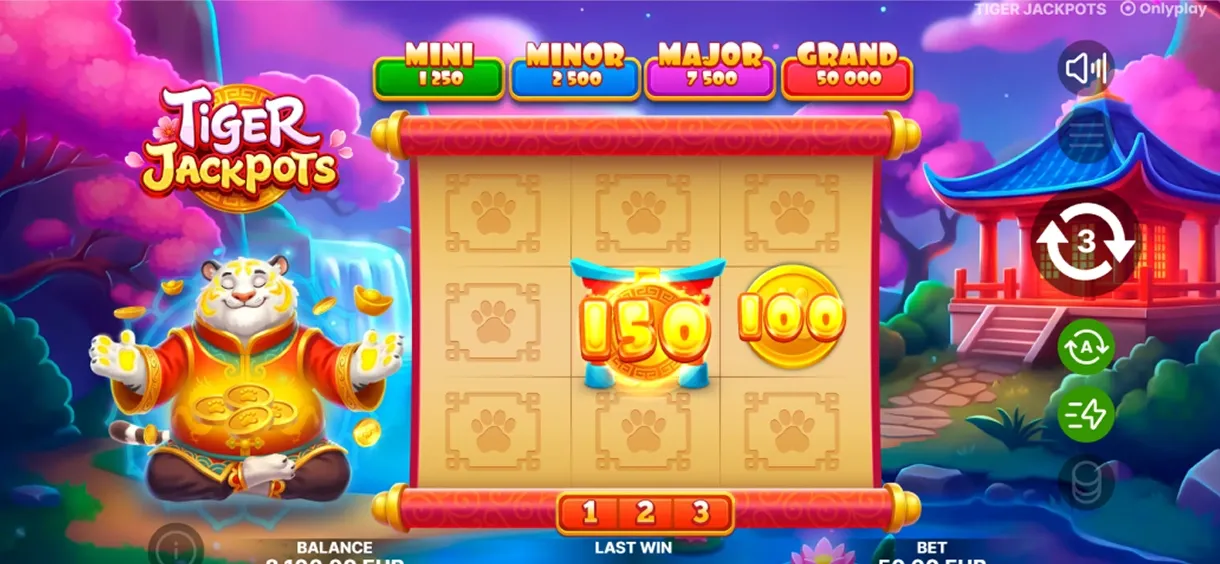Tiger Jackpots gameplay