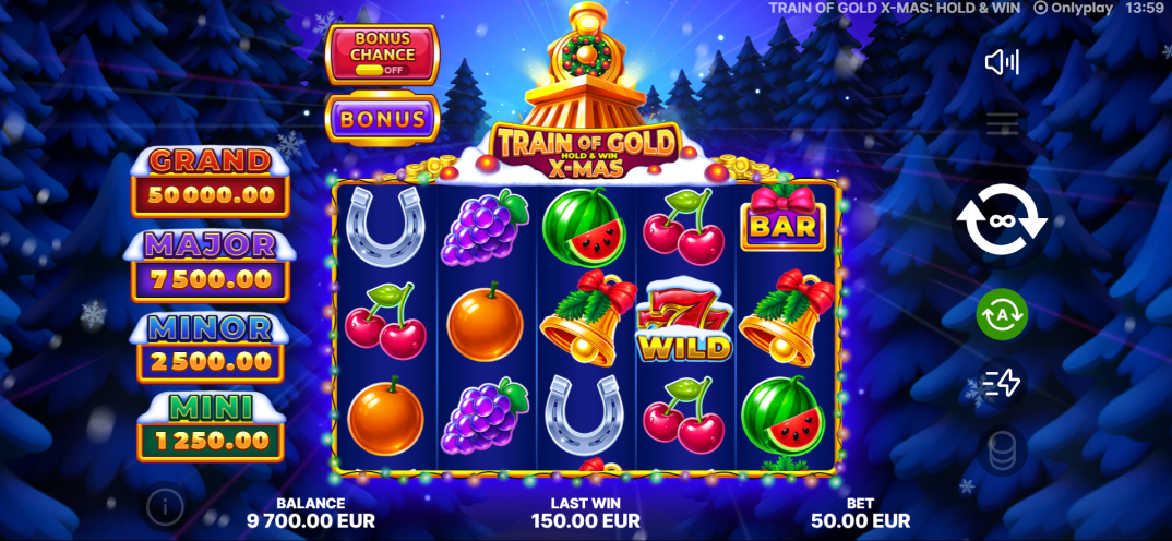 Train of Gold X-Mas: Hold & Win gameplay screenshot 1